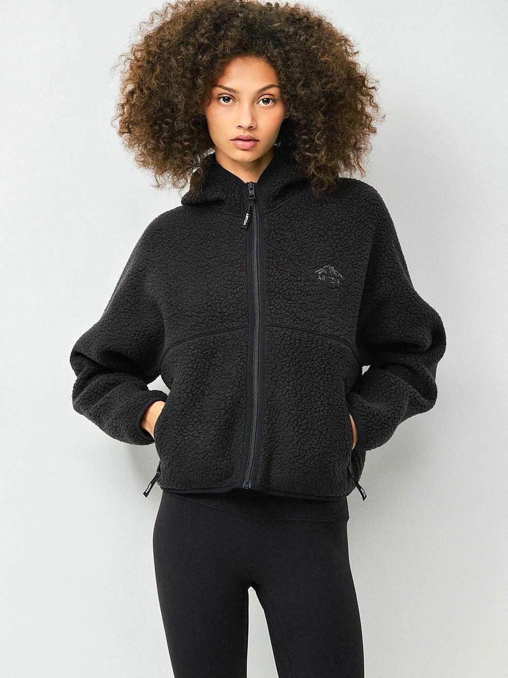 TNA Aritzia Polartec® Thermal Pro Exploration Zip Hoodie |  BLACK - SMALL Sherpa